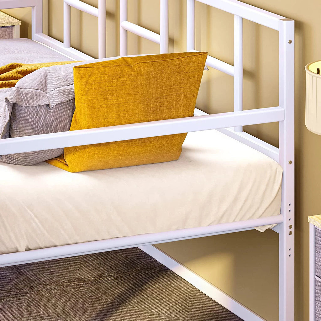 Twin Daybed with Pull Out Trundle Bed, White W42750