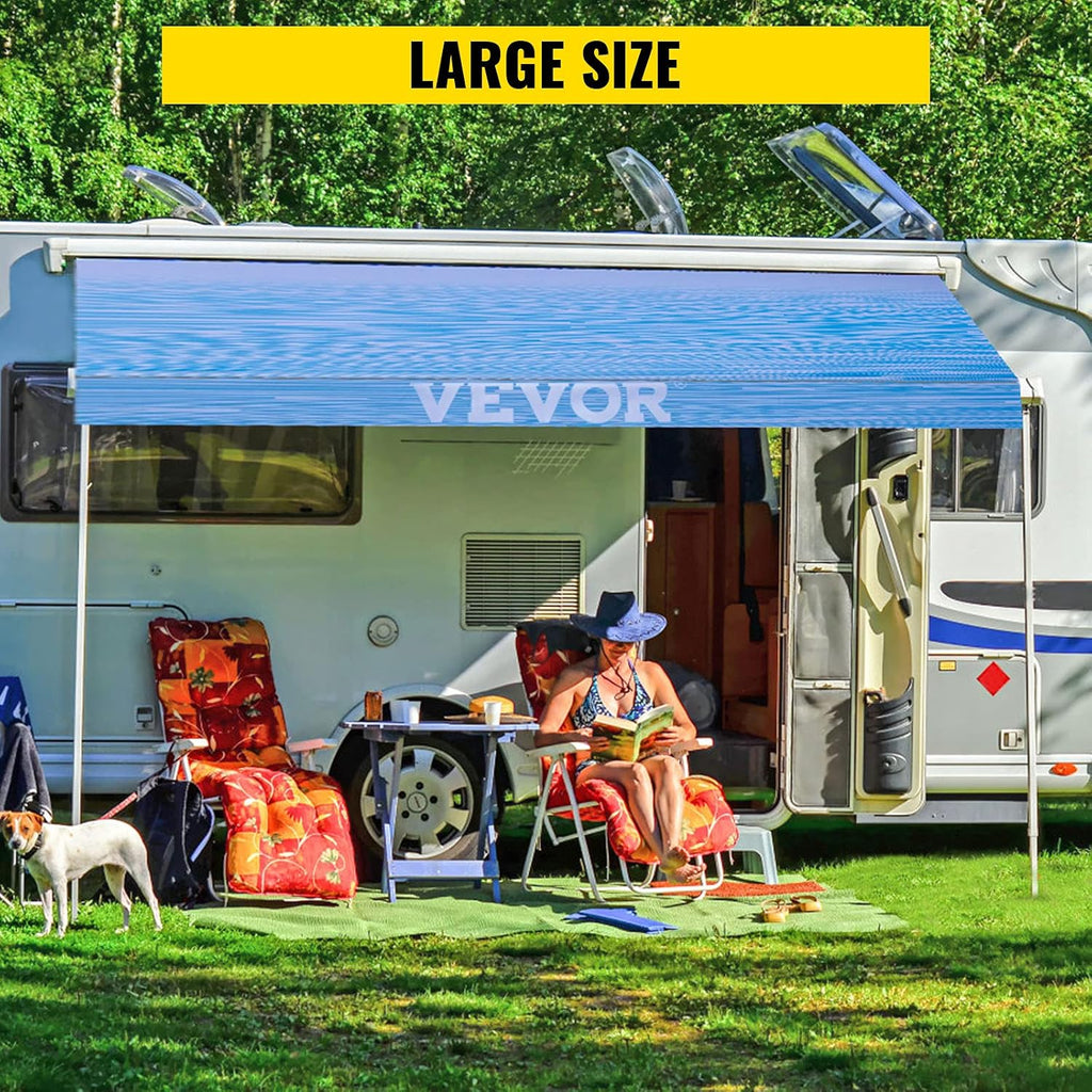 Ocean Blue 15oz Vinyl RV Awning Fabric Replacement M536877