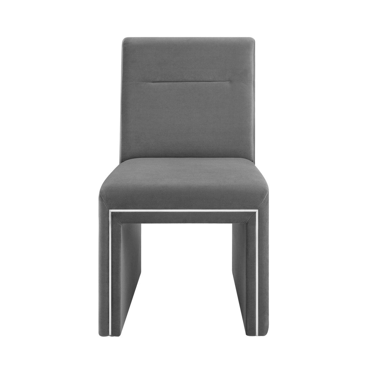Grey Performance Velvet Dining Chair L7811