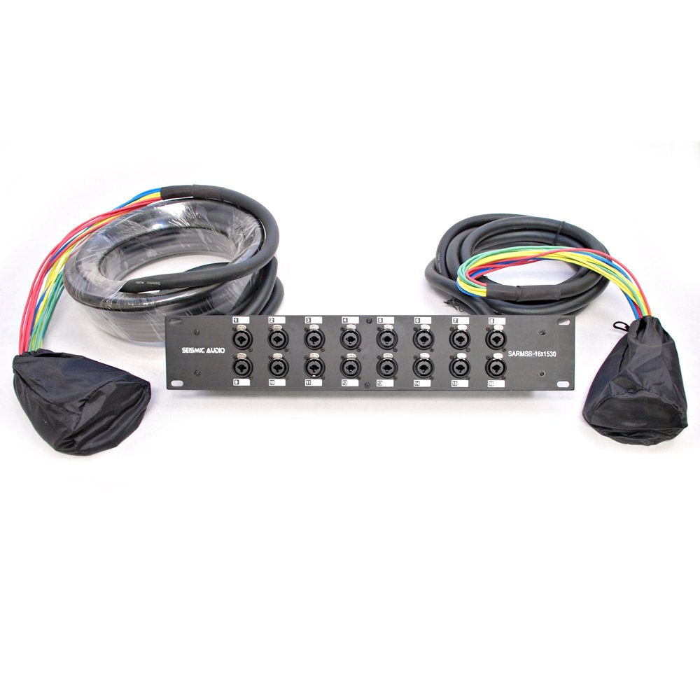 32 Channel TRS Combo Splitter Snake Cable with 5' and 30' XLR Trunks R300379
