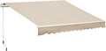 Light Grey Retractable Patio Awning Canopy K4059