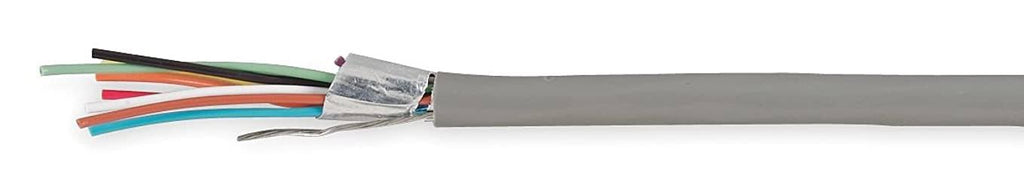 Comm Cable, Shielded, Riser, 22/8, 500 ft., Gray N60108