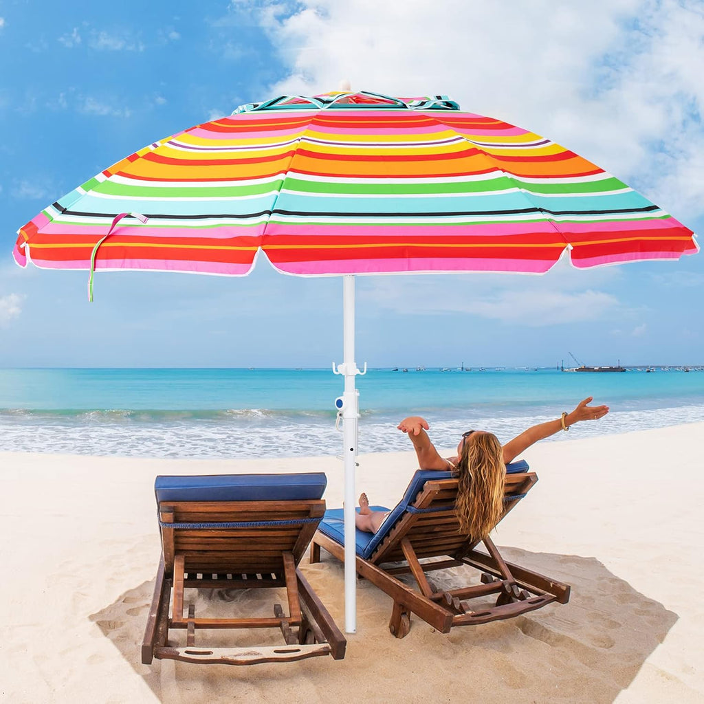 6.5FT Beach Umbrella with Carry Bag E310912