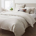 Amber Linen Ruffle Duvet Sham Set H82204
