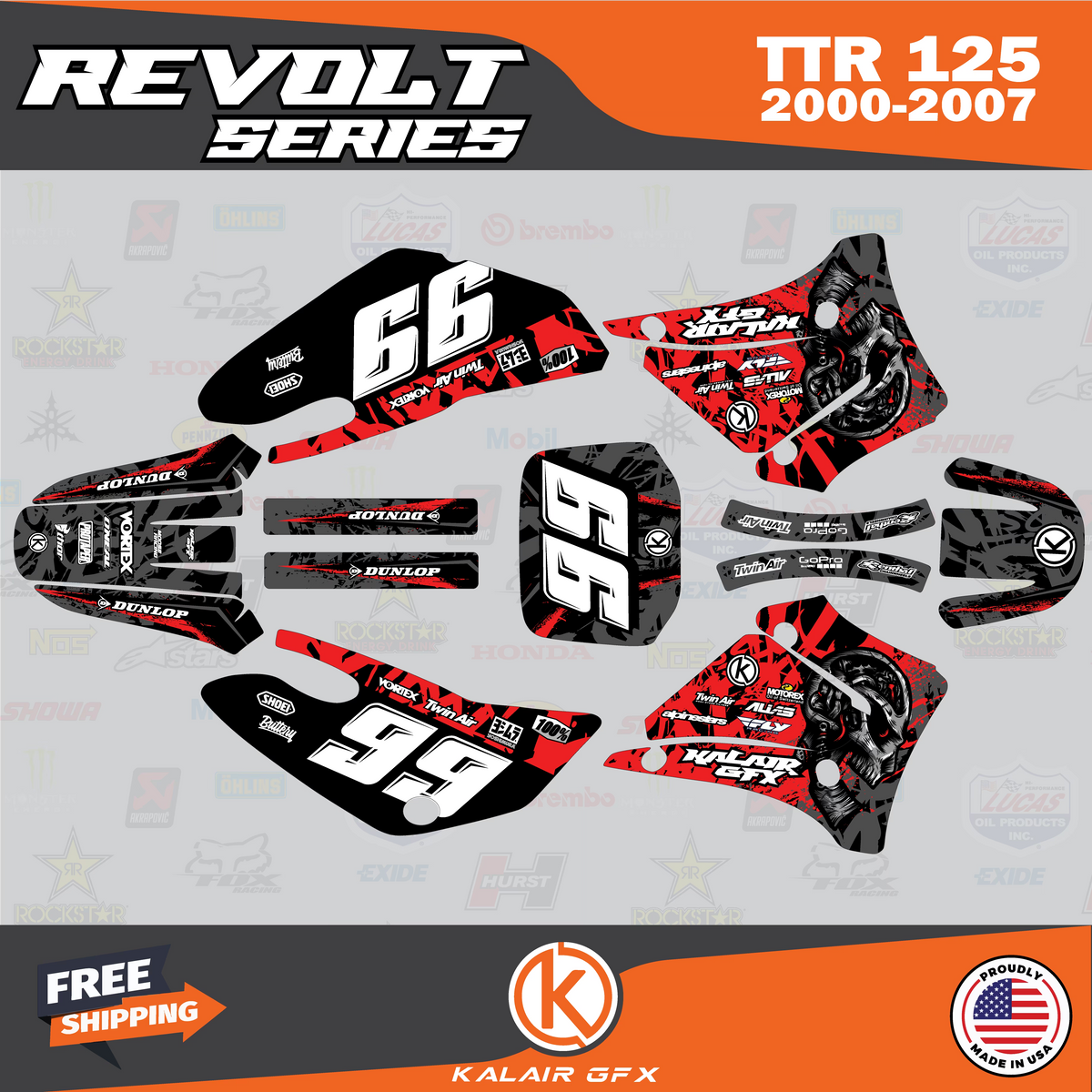 Graphics Kit for Yamaha TTR125 C287