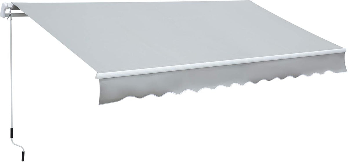 Light Grey Retractable Patio Awning Canopy K4059