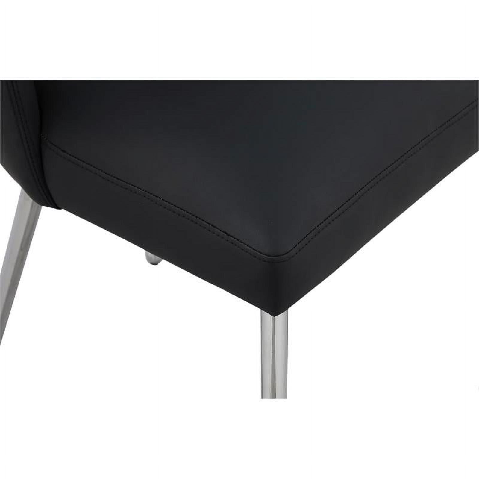 Black Vegan Leather Dining Chair N1257