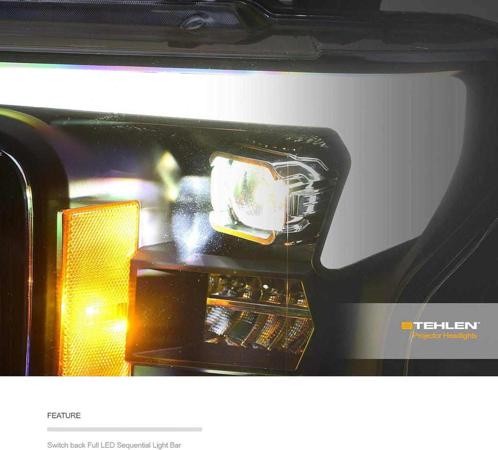 Full LED Switchback Sequential Dual Projector Headlights S587