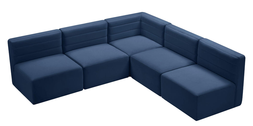 Navy Velvet Modular Sectional Sofa H4376