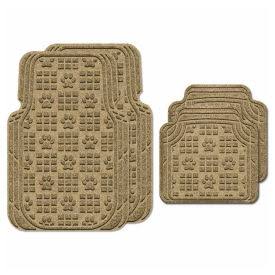 Camel Full Set of 4 Car Mats with Pawprint Pattern M5821