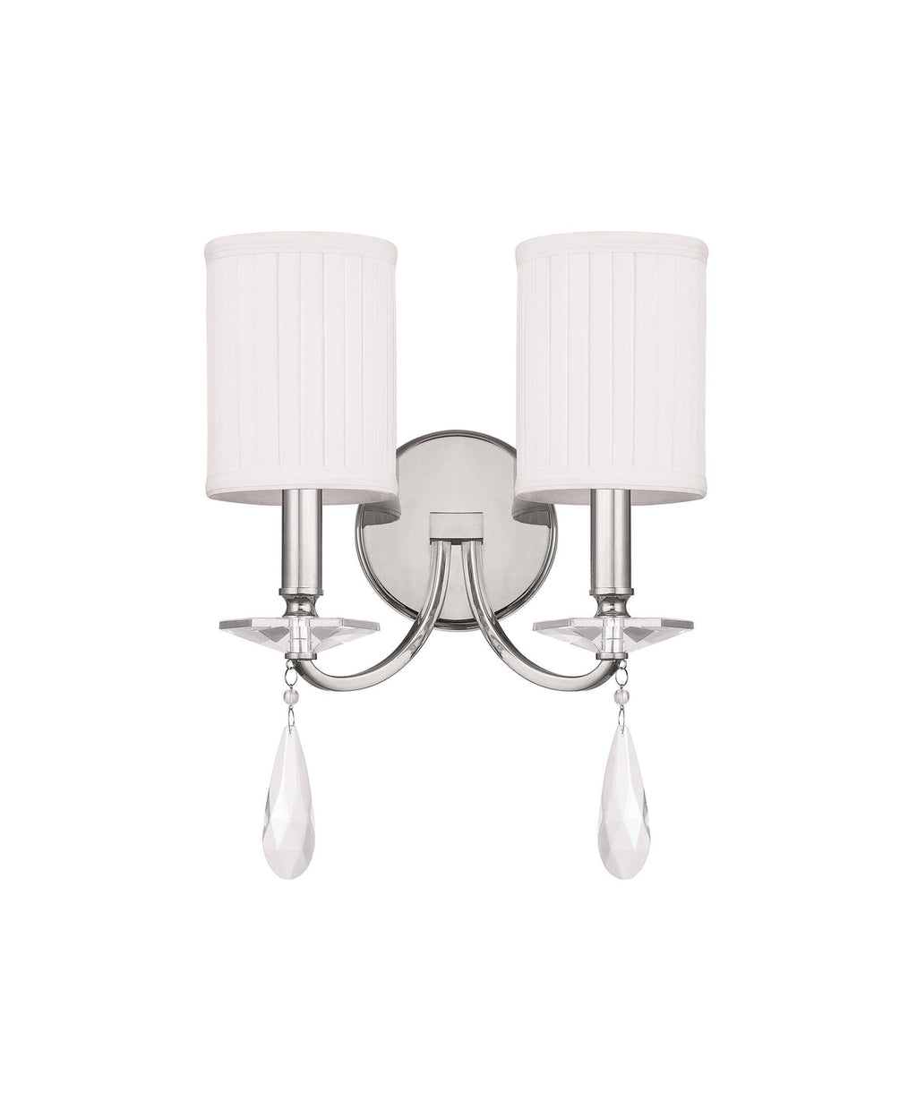 Polished Nickel 2 Light Sconce P15411
