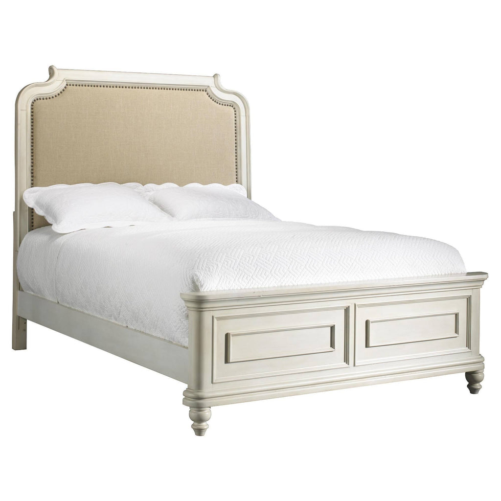 White Full Upholstered Youth Bed L872