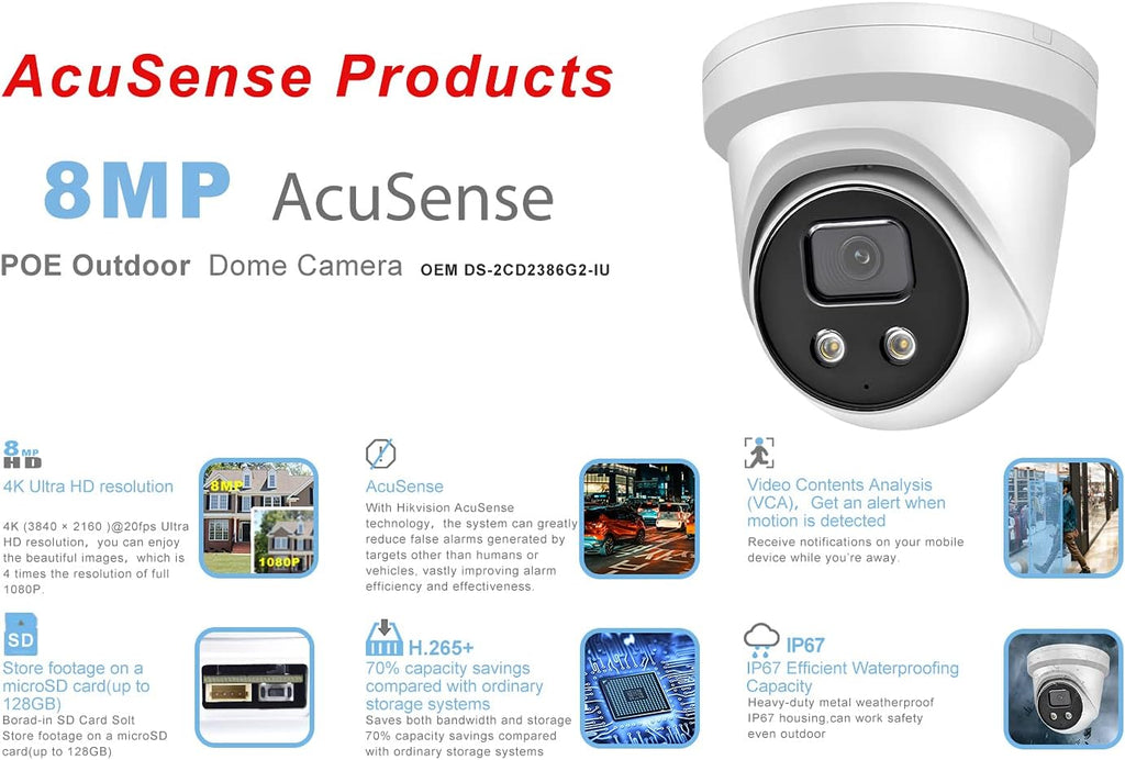 4K POE IP Camera with Built-in Microphone Q85457