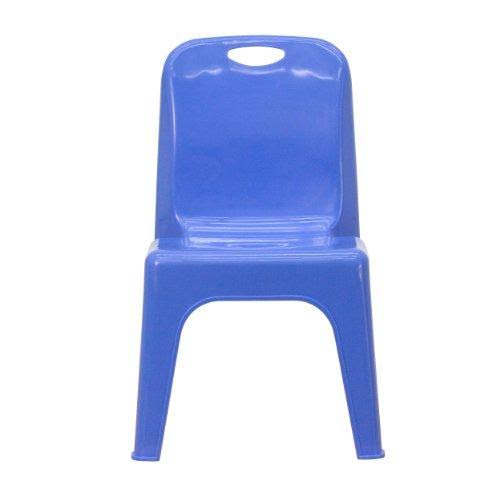 Blue Plastic Stackable School Chair with Carrying Handle T607