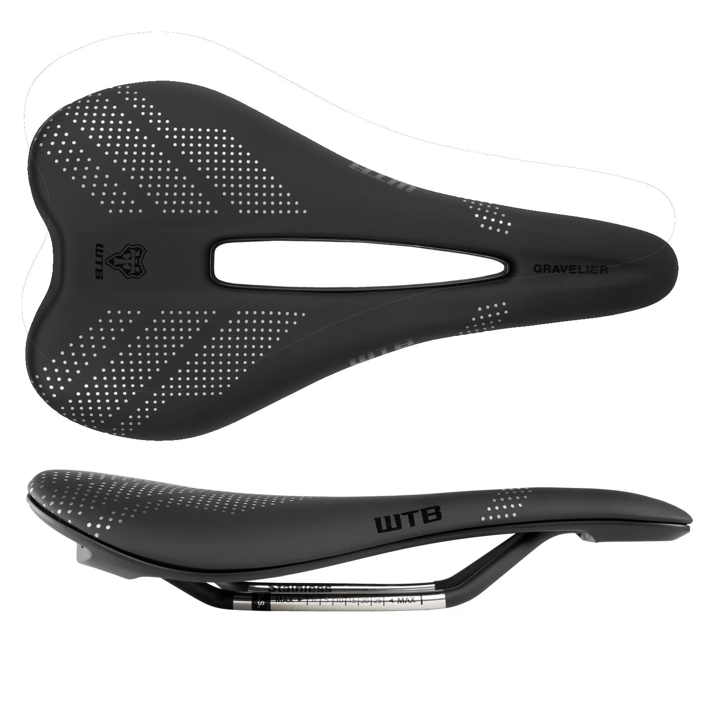 Black Stainless Gravelier Saddle C4271