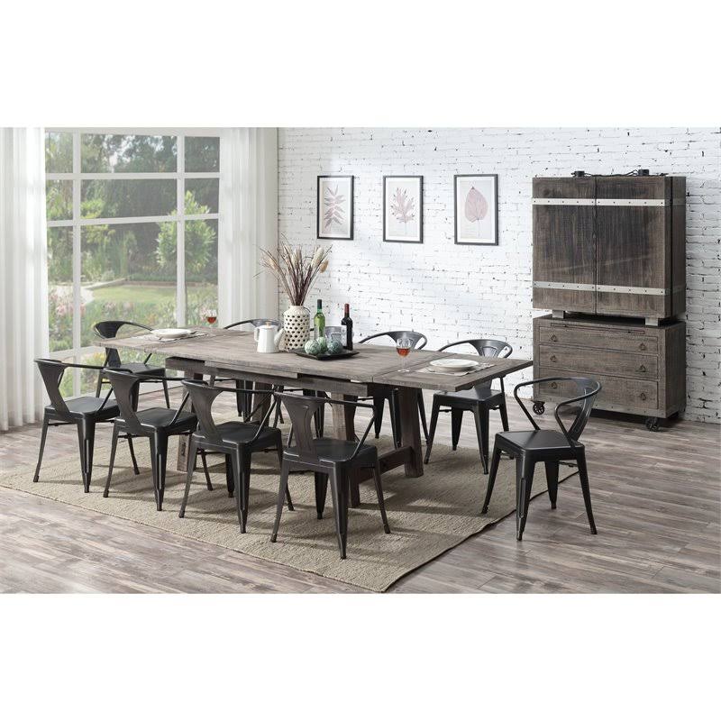 Charcoal Arm Chair Set of 2 C191370