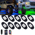 RGB LED Rock Lights Multicolor Neon Underglow Light Kit 10 Pods Pack of 2 D836
