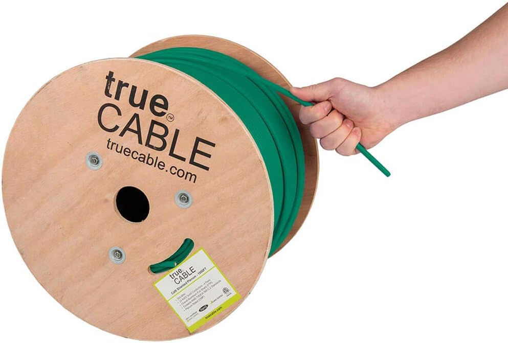 1000ft Yellow 23AWG Solid Bare Copper Bulk Ethernet Cable W773061