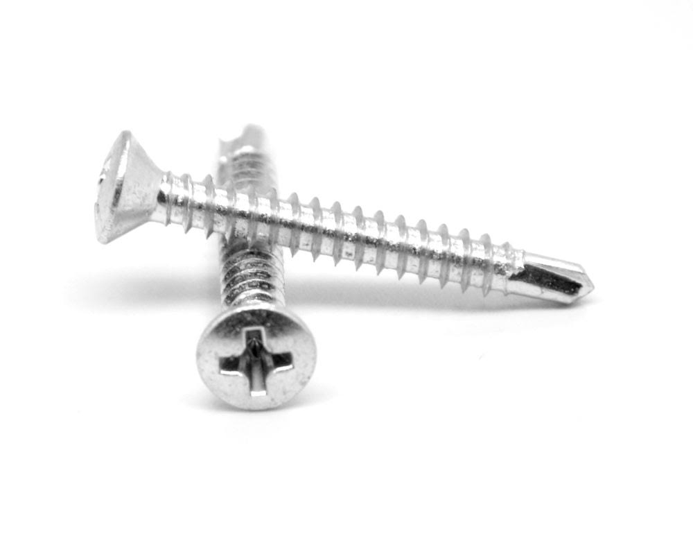 #8-18 x 2 Self Drilling Screw Phillips Oval Head Low Carbon Steel Zinc Plated S102618