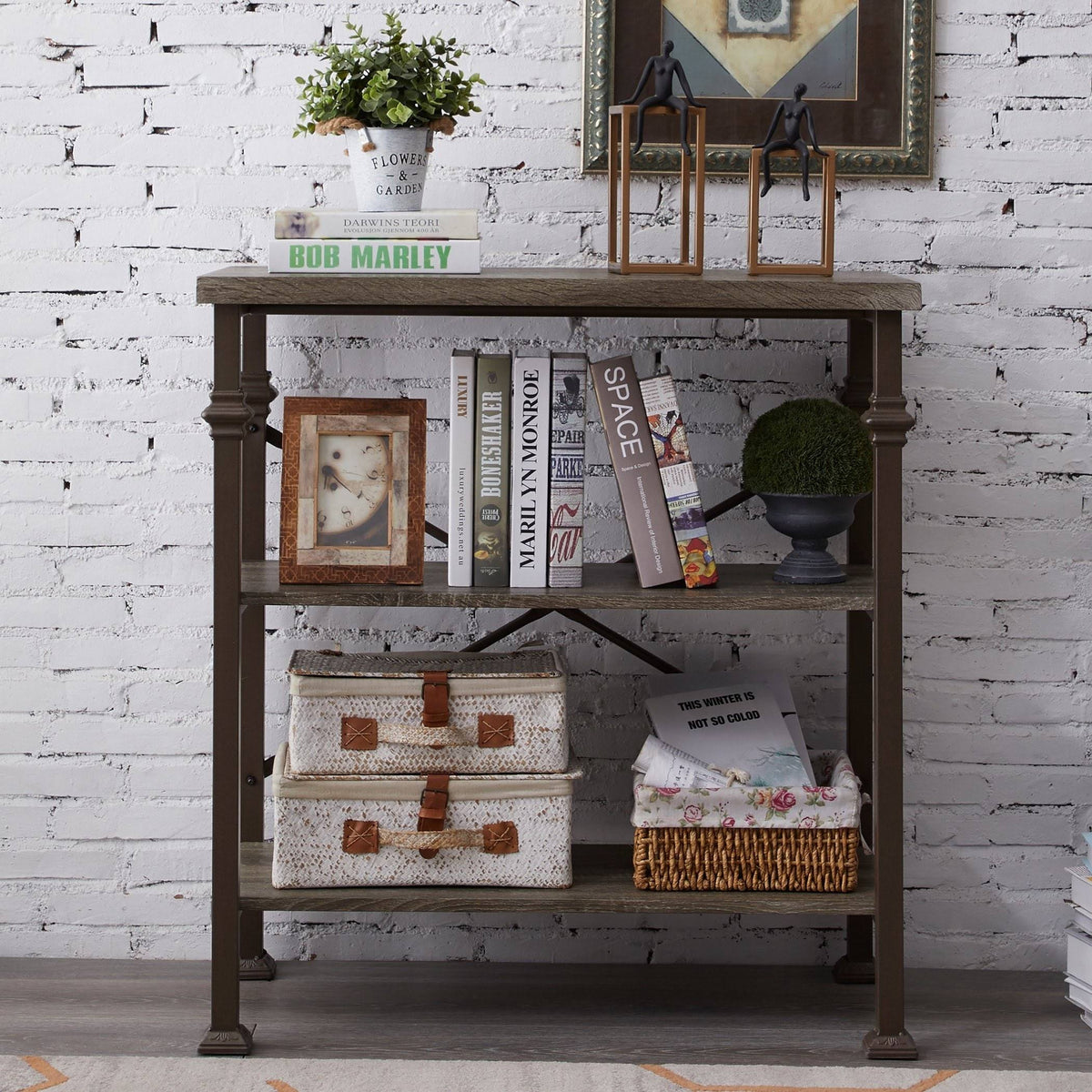 Steel Etagere Bookcase, 4 Shelves G526