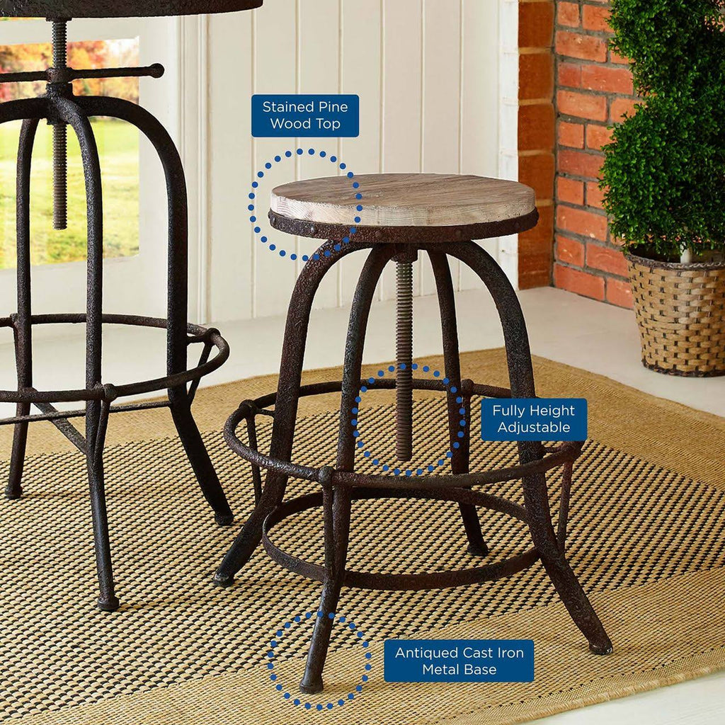 Brown Bar Stool Set of 4 C282