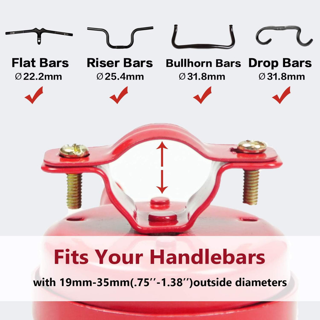 2 Pack All Metal Bike Bell for Bicycle Handlebars Q9600