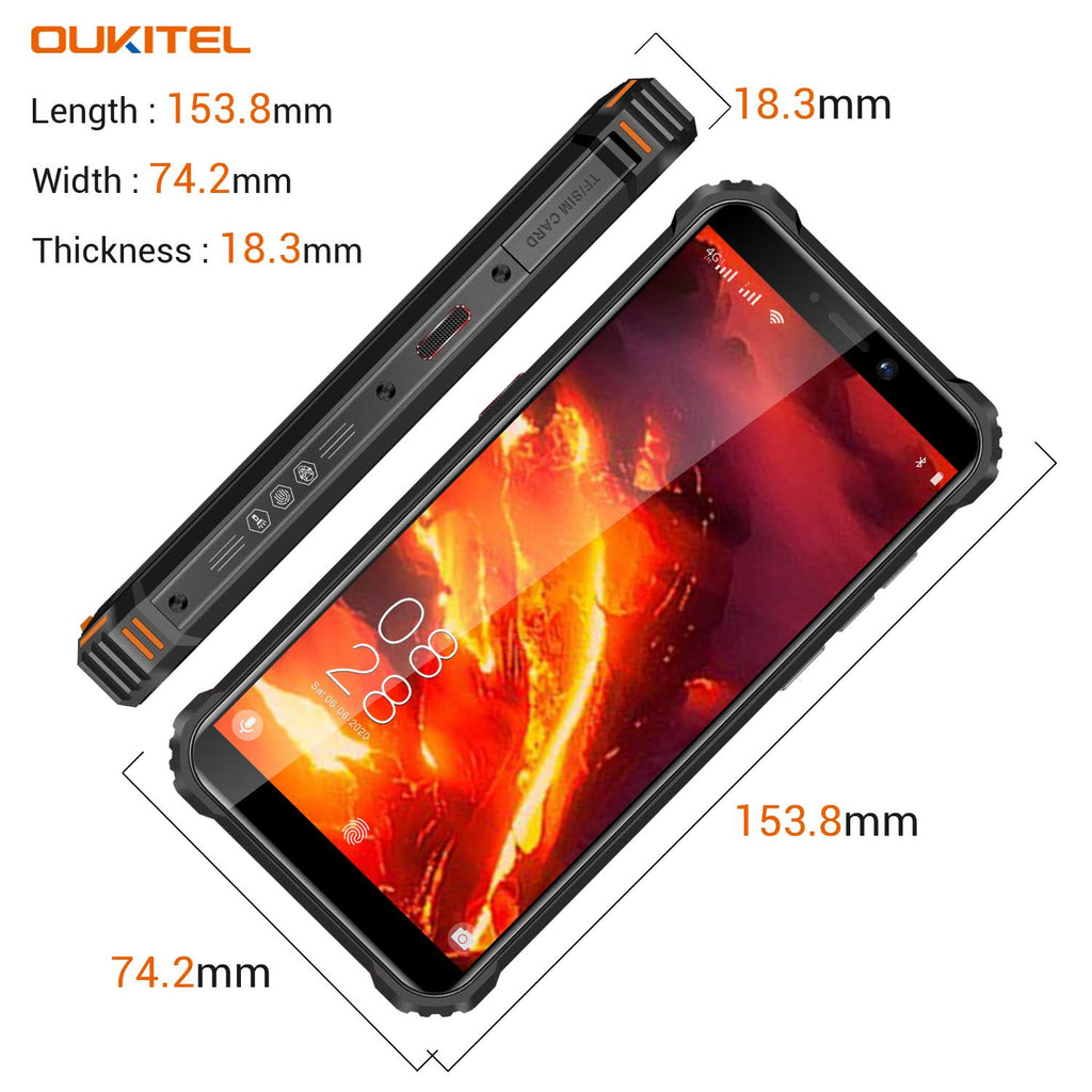 5.5 inch Waterproof 8000mAh Android 10 4GB 64GB Smartphone O290247