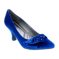 Royal Blue Velvet Women Pump Shoes A80528
