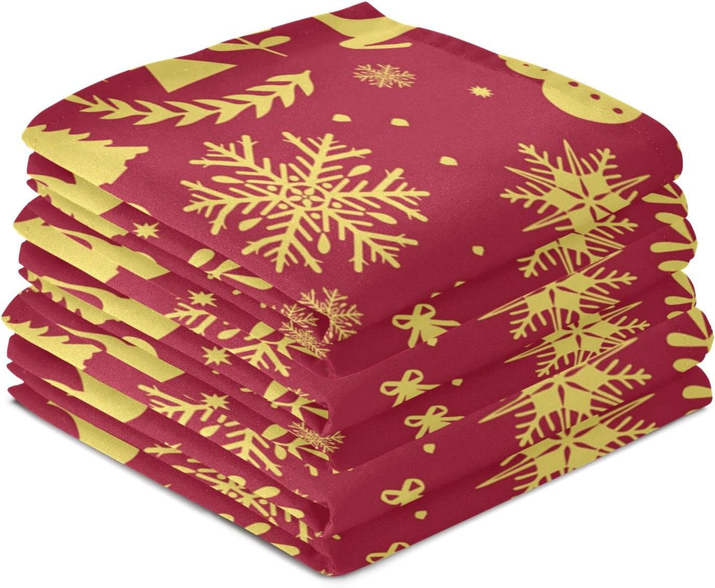 Reindeer Bells Snowflakes Kitchen Towels Set of 4 Ultra Absorbent 28'' x 18'' O397138