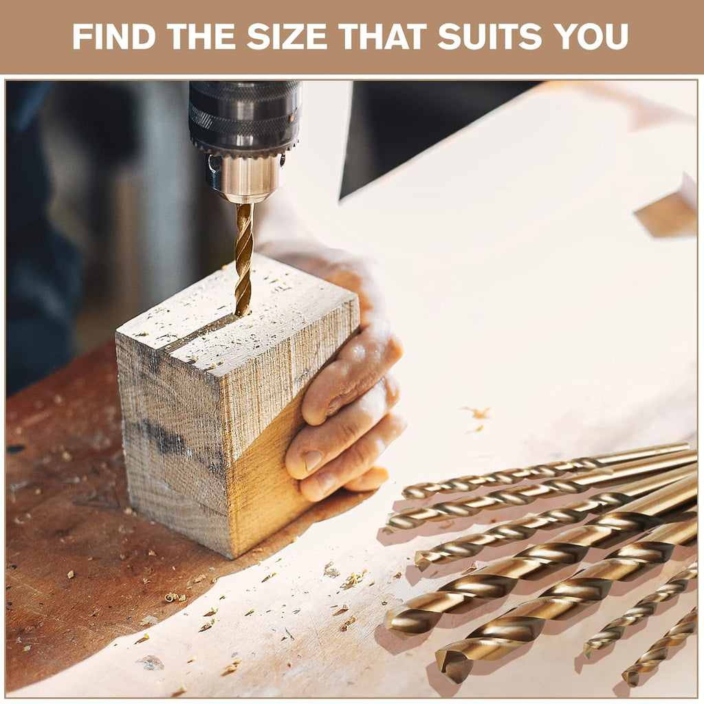 29pcs M35 Cobalt Twist Drill Bit Set with Indexed Storage Case L66645