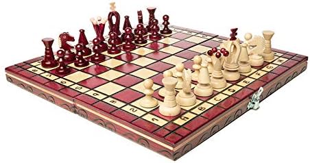 Vintage Carved Wooden Chess Set K967