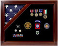 Shadow Box with Display Case for Flag O26518