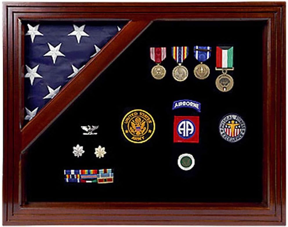 Shadow Box with Display Case for Flag O26518