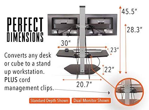 Three Monitor Sit-Stand Desk Workstation A581668