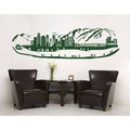 Brown 79in x 23in Cityscape Wall Decal H720