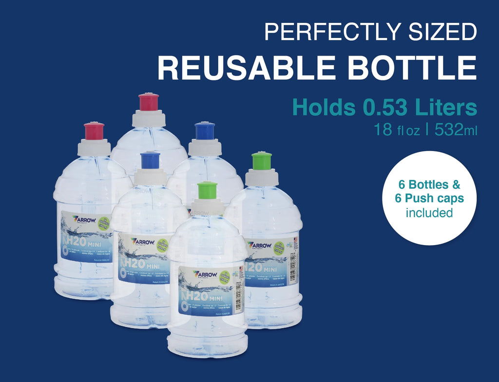 18 oz Clear BPA-Free Water Bottles 6 Pack G221