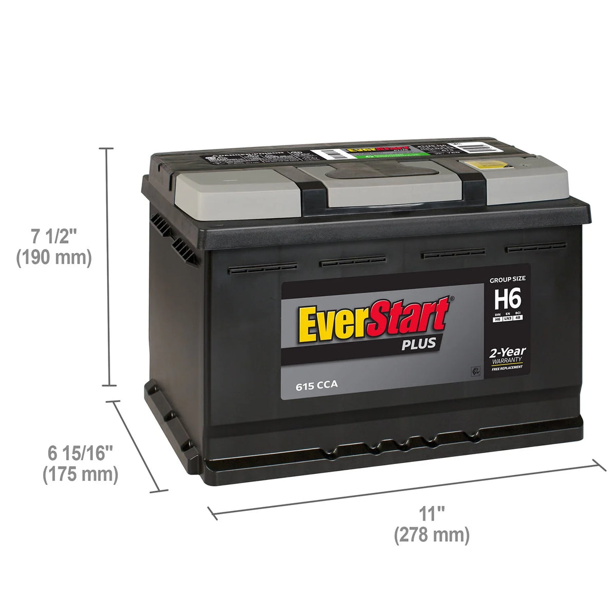 Lead Acid Automotive Battery Group Size H6 12 Volt 615 CCA S869113