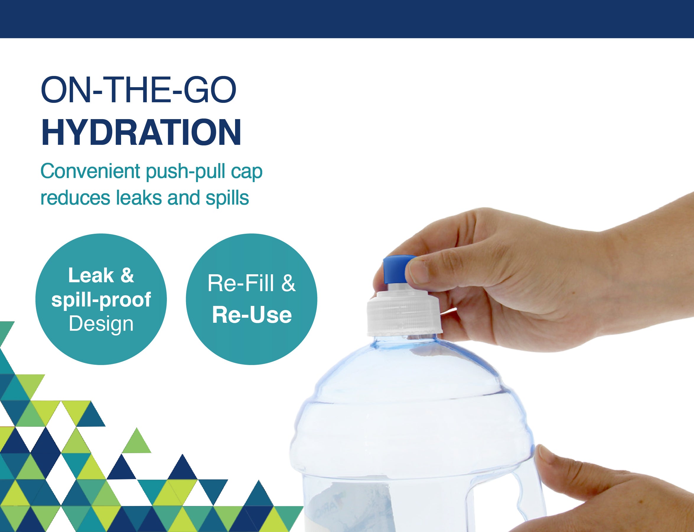 18 oz Clear BPA-Free Water Bottles 6 Pack G221