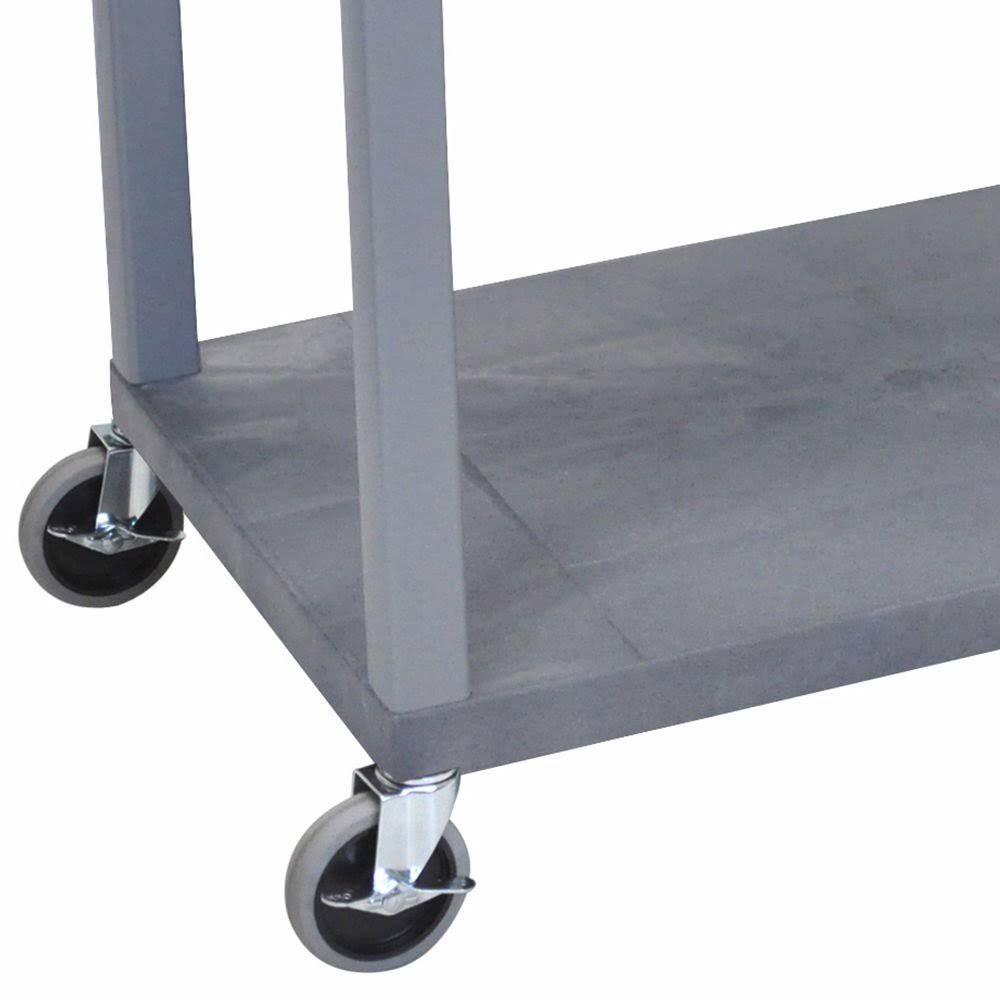 Gray Cart with 2 Flat Shelves F865088