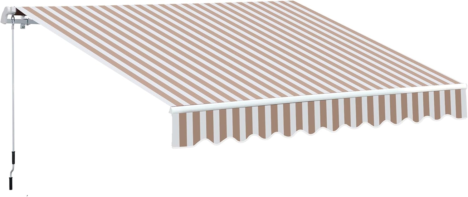 Light Grey Retractable Patio Awning Canopy K4059