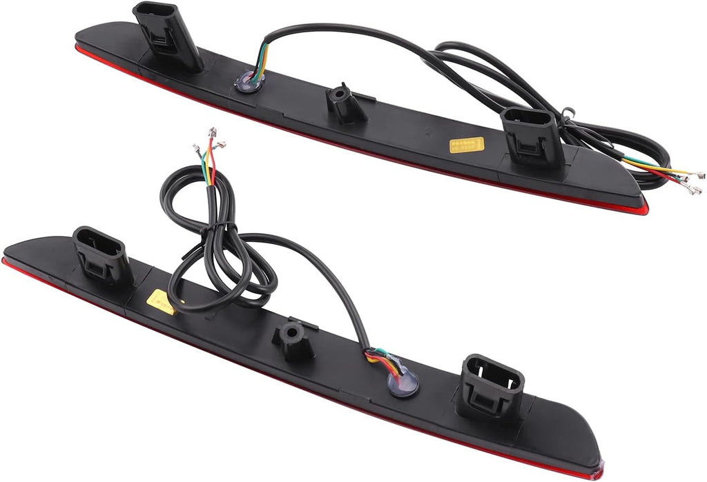 LED Rear Bumper Reflectors Brake Tail Light Red Housing Pack of 2 L72237