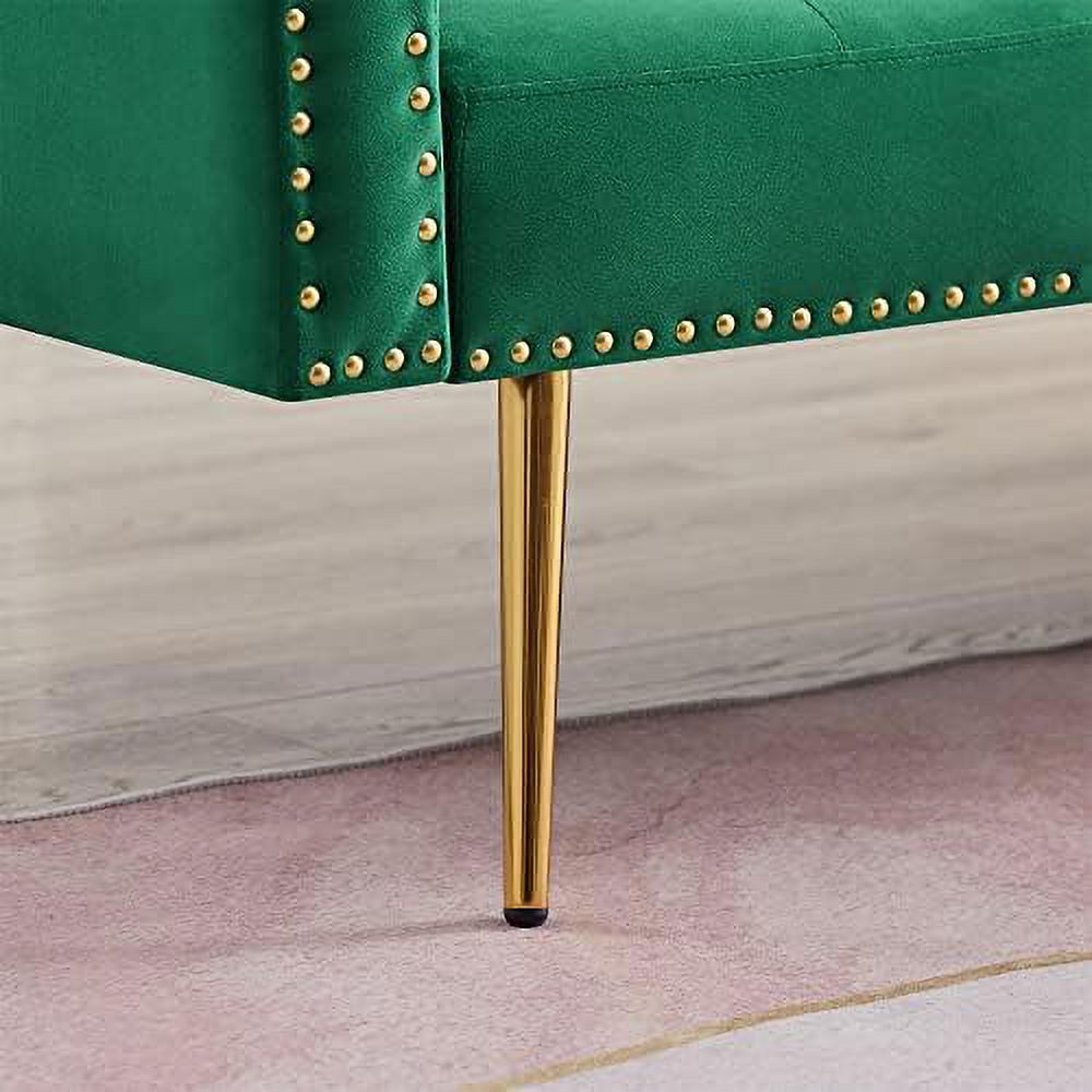 Modern Velvet 2 in 1 Futon Sofa Bed with 2 Pillows U933
