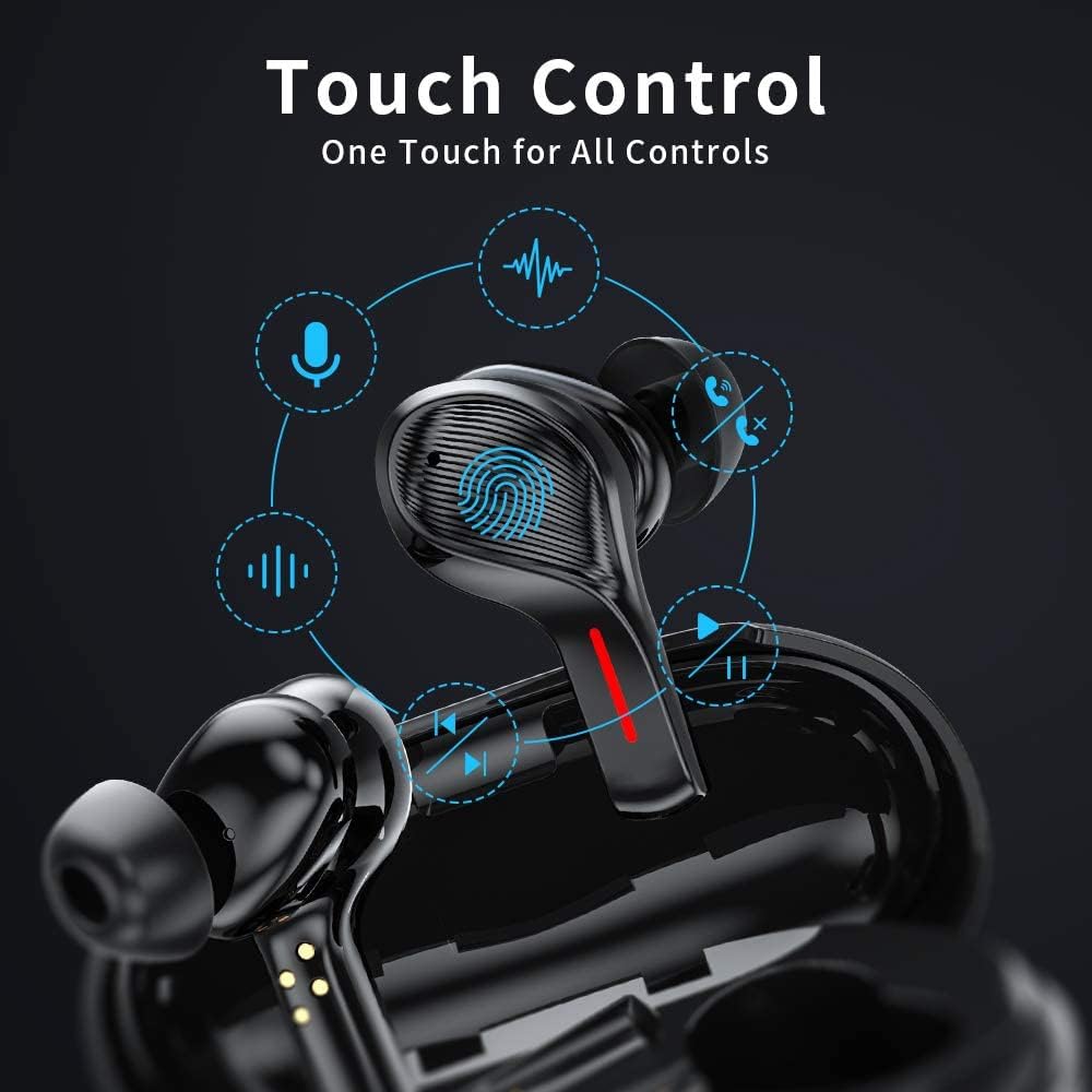True Wireless Earbuds with Noise Cancelling Microphones, USB C, 40H Playtime, Pack of 2 G5308