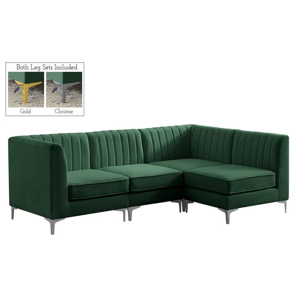 Green Velvet Modular Sectional C634143