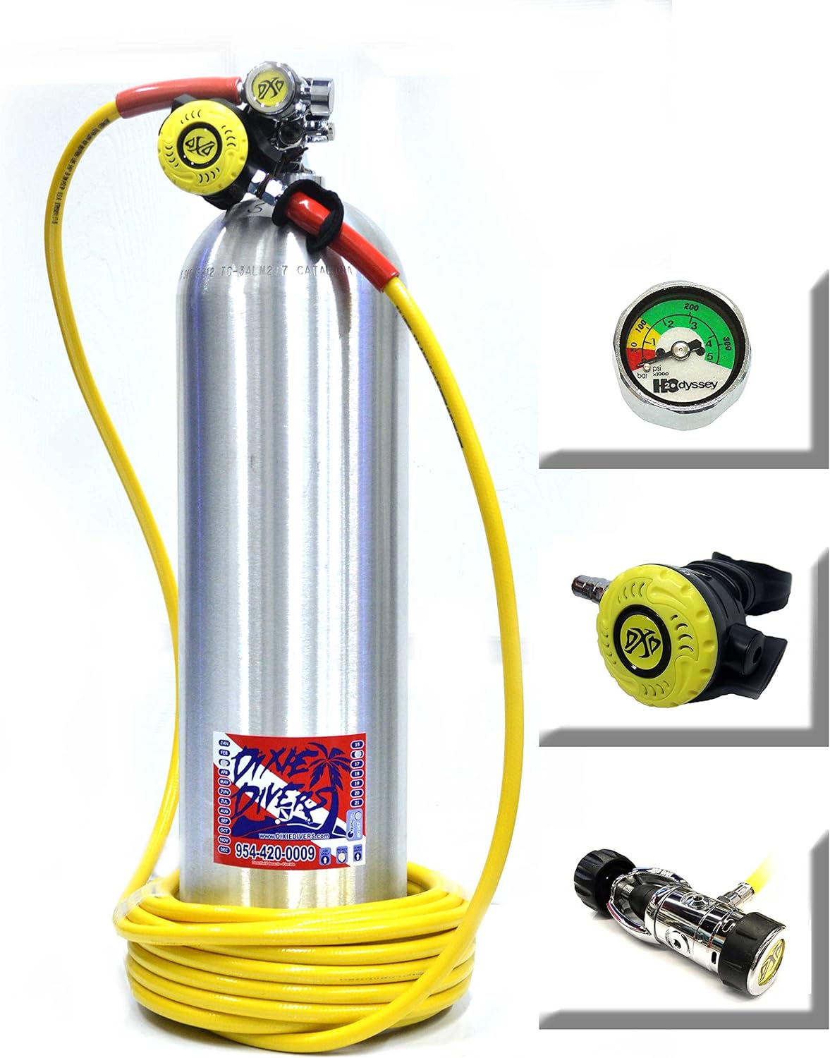 Kayak Diver Regulator Kit 50 Foot Hose First Stage Gauge Scuba G54108
