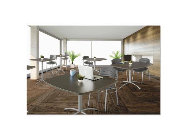 Mahogany/Black Round Table Q93044