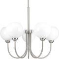 Brushed Nickel Five-Light Chandelier N699
