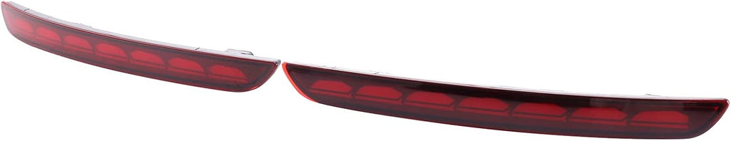 LED Rear Bumper Reflectors Brake Tail Light Red Housing Pack of 2 L72237
