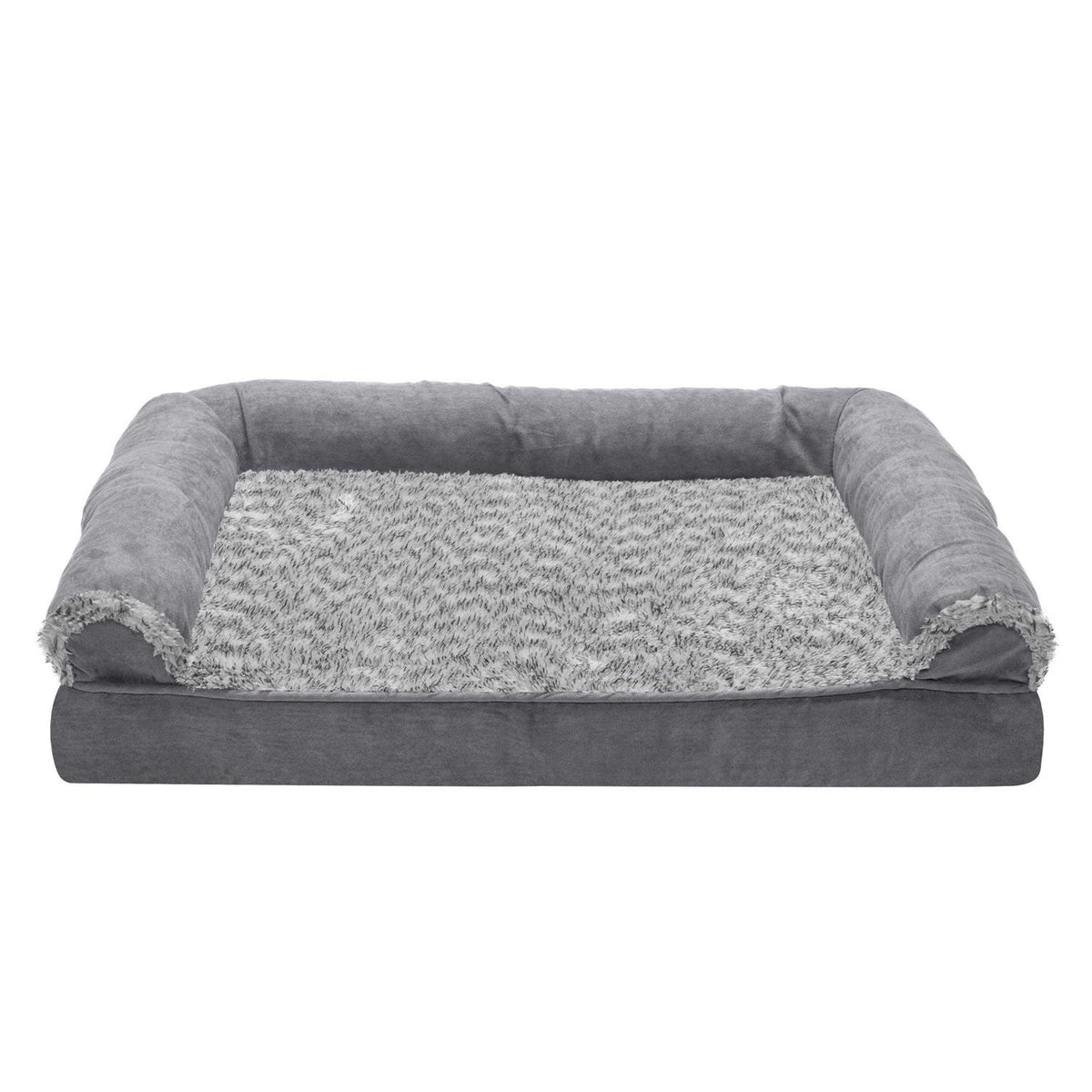 Orthopedic Sofa Dog Bed with Faux Fur Suede X157240