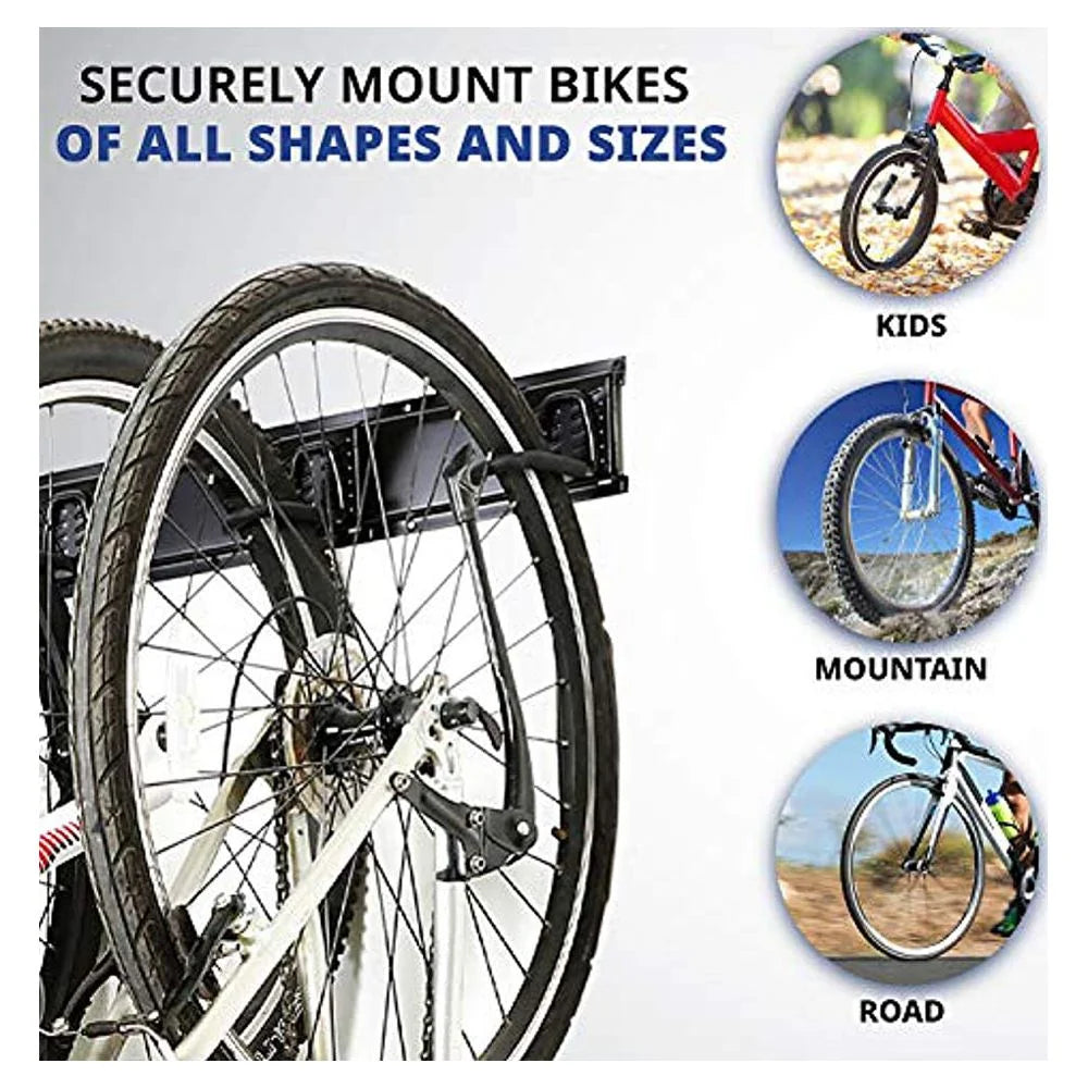 6 Adjustable Hooks Garage Bike Rack Wall Mount Bicycle Storage Hanger S302